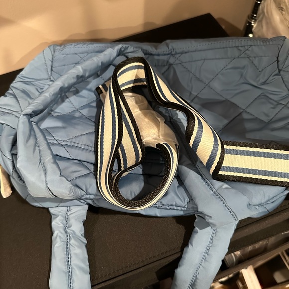 MARC JACOBS Quilted Nylon Crossbody Bag Gym Tote  Color Is like Skye Blue - Picture 7 of 9